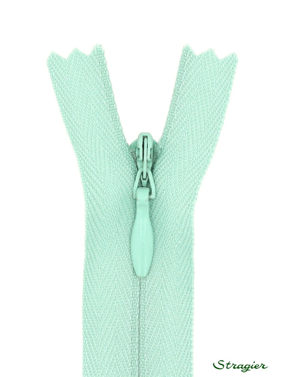 Zip Invisible -  - Vert d'eau - 60 cm