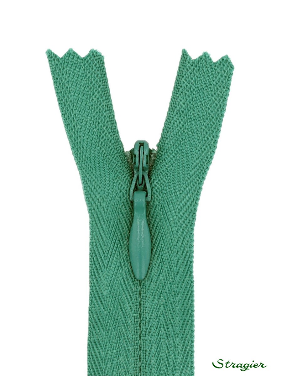 Zip Invisible - - Vert Paon - 60 cm