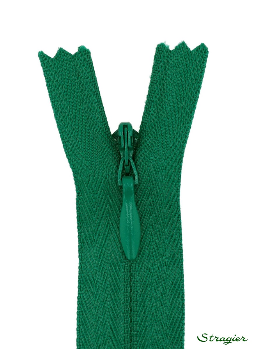 Zip Invisible - - Vert Golf - 60 cm