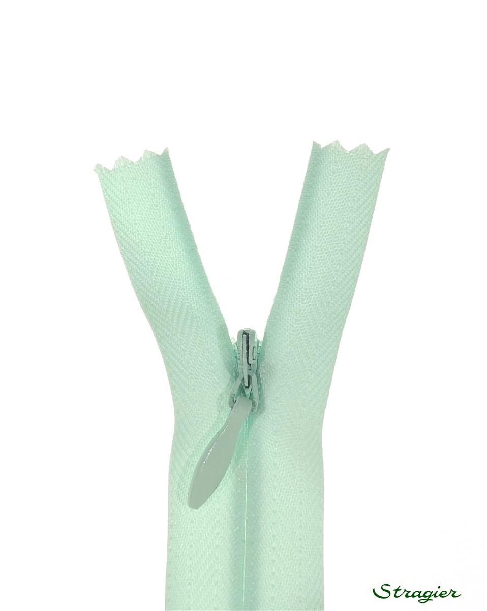 Zip Invisible - - Menthe ultra clair - 60 cm