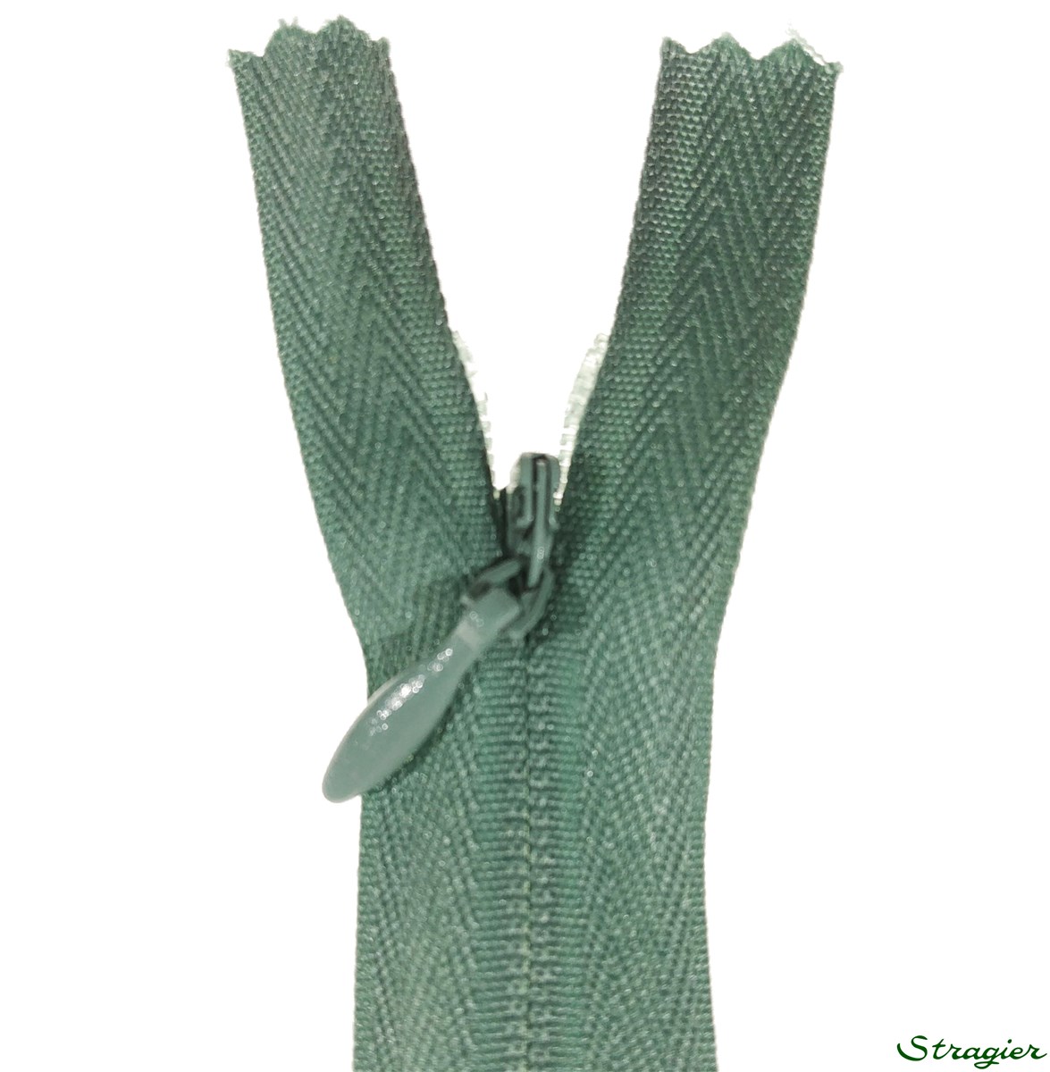 Zip Invisible - - Vert de gris - 60 cm