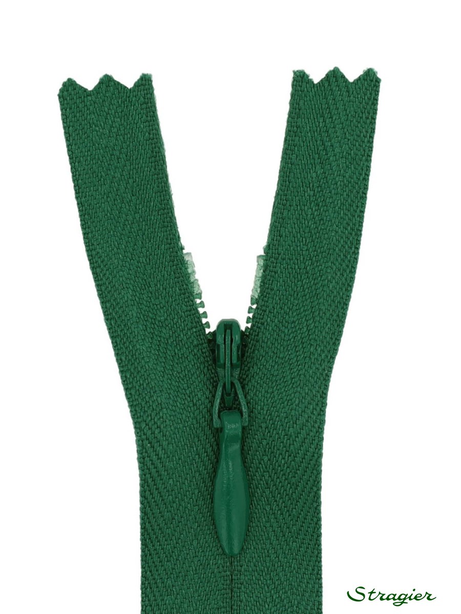 Zip Invisible -  - Vert billard - 60 cm