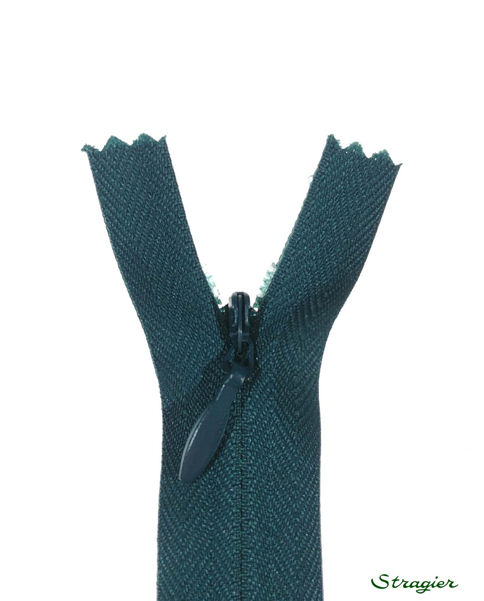 Zip Invisible - - Vert Jaspe - 60 cm
