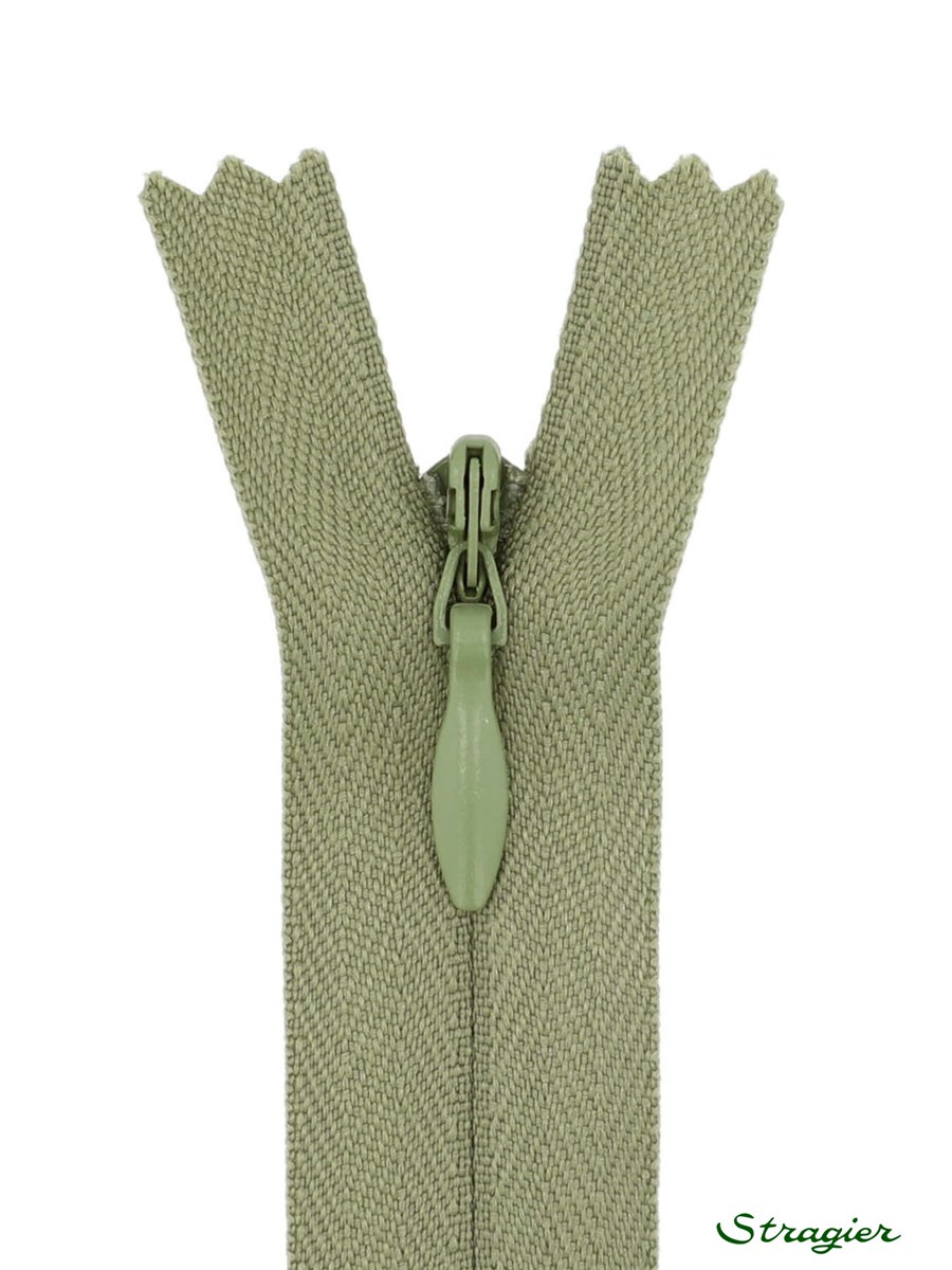 Zip Invisible - - Sauge - 60 cm