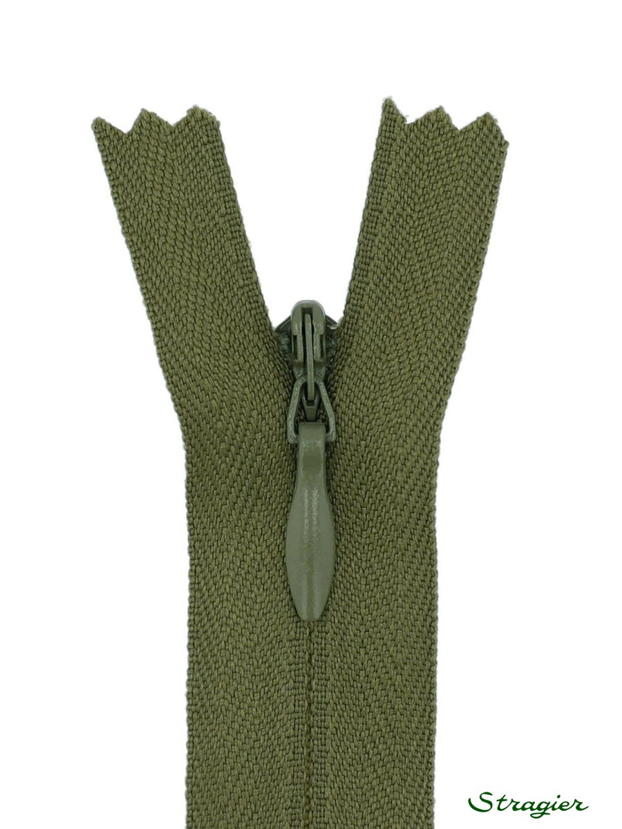 Zip Invisible - - Vert Reseda - 60 cm