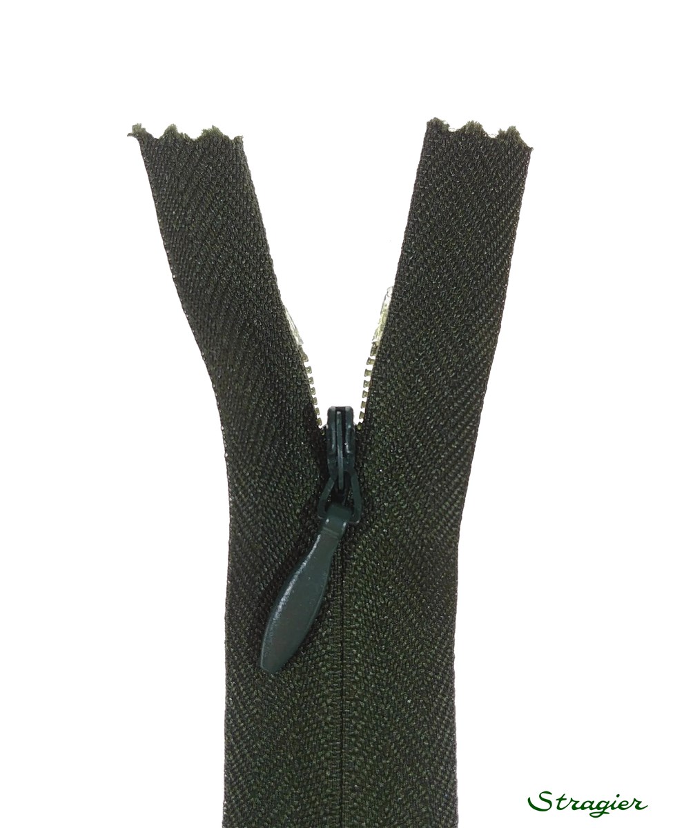 Zip Invisible -  - Vert Forêt - 60 cm
