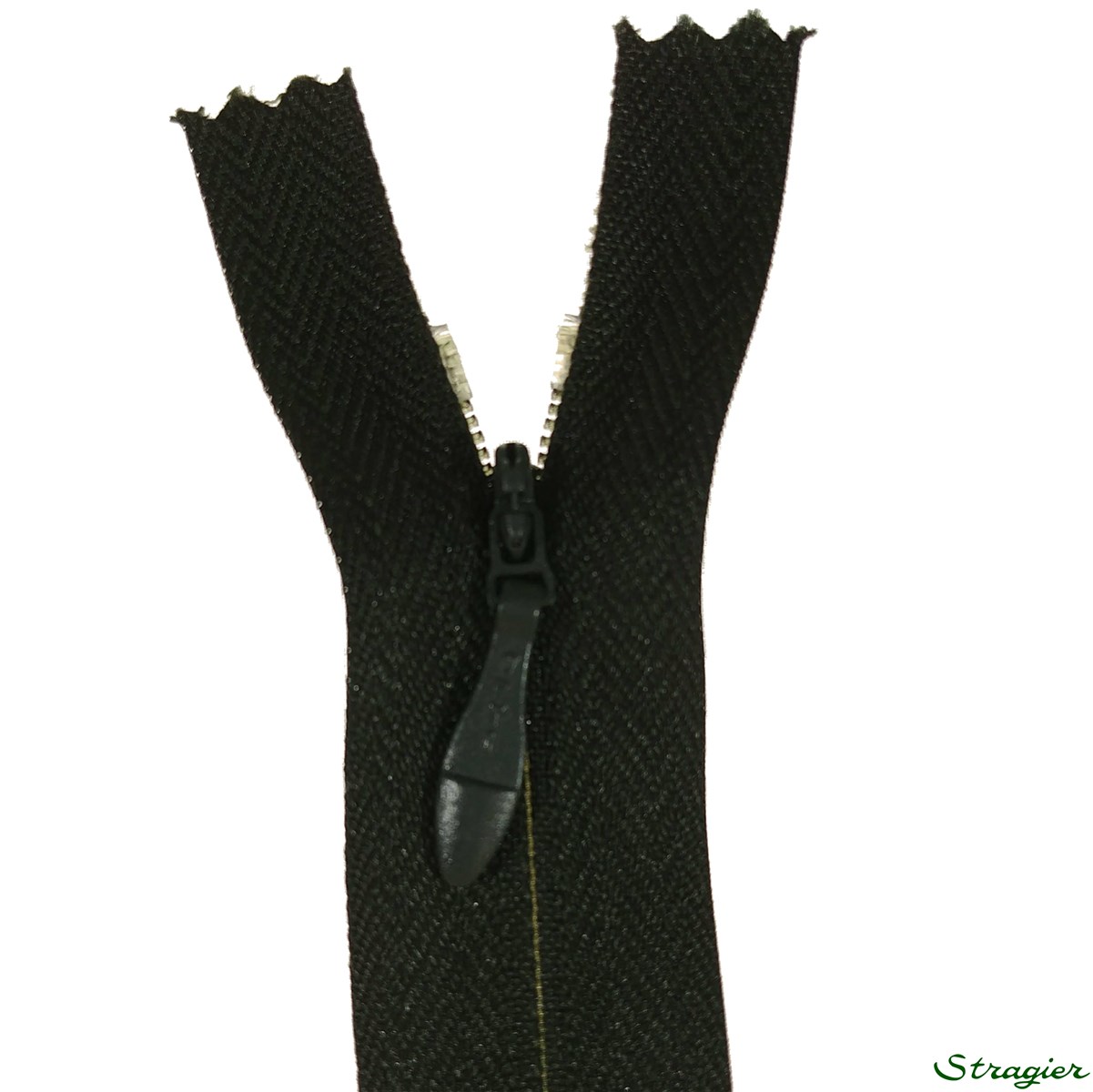 Zip Invisible - - Vert Bronze foncé - 60 cm