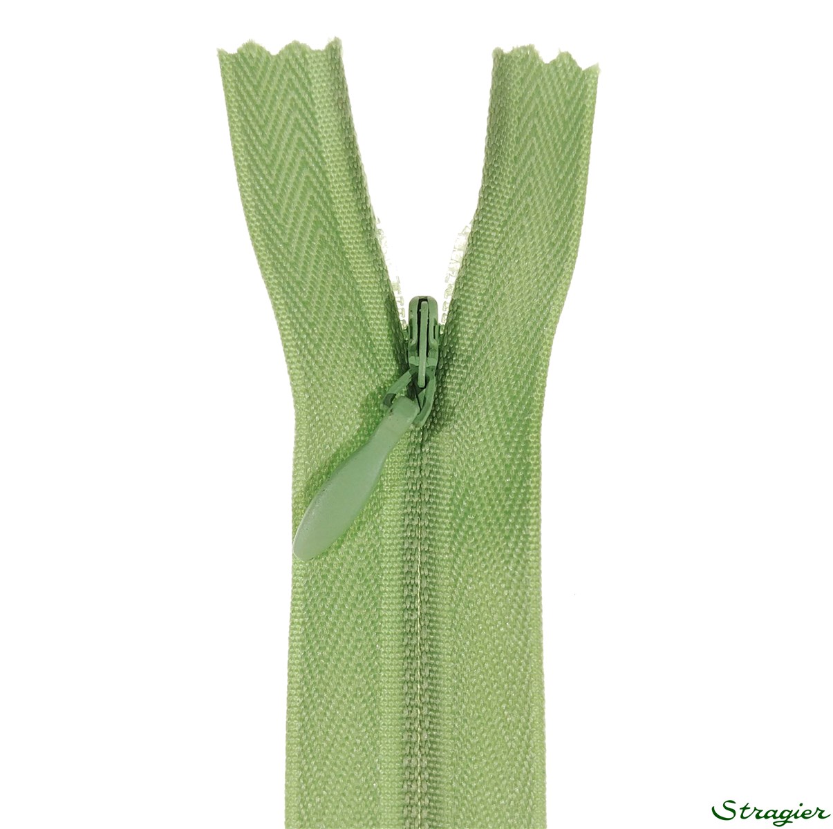 Zip Invisible - - Vert Laitue - 60 cm
