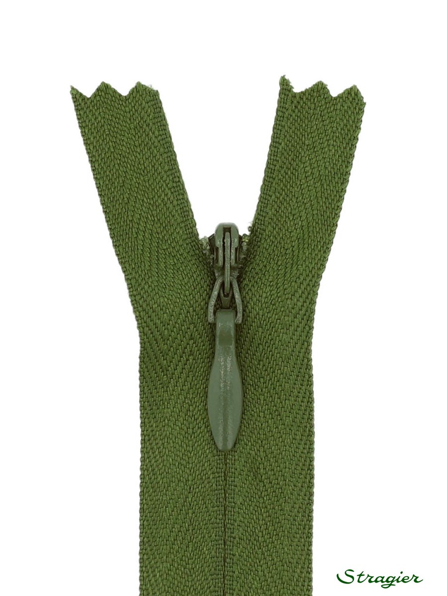 Zip Invisible - - Vert Fougère - 60 cm