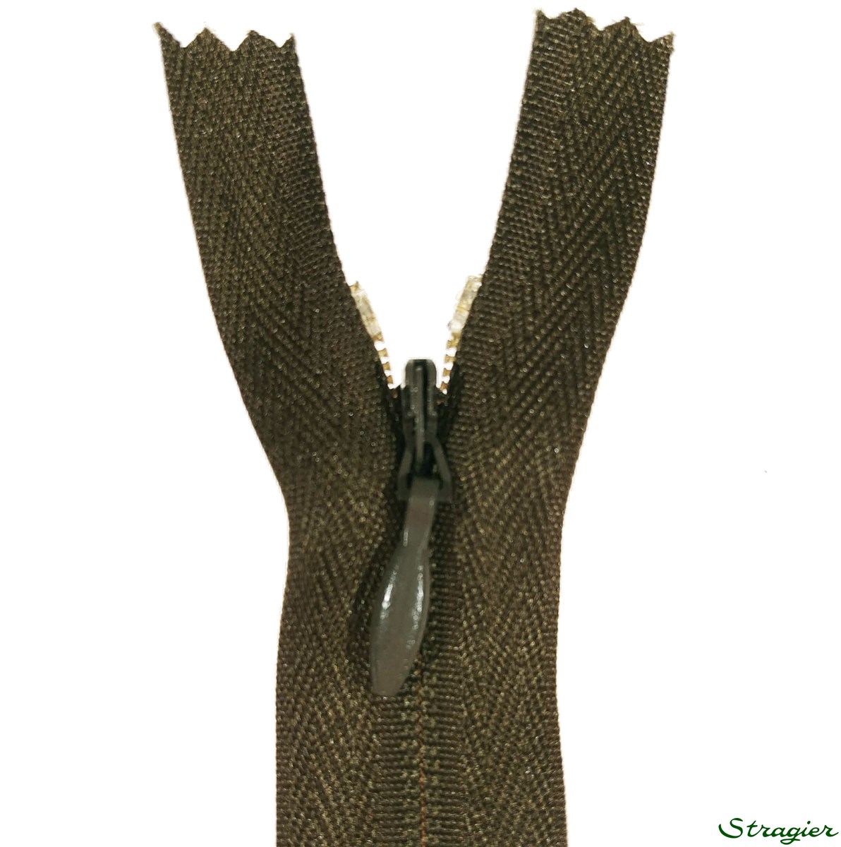 Zip Invisible - - Herbe séchée - 60 cm