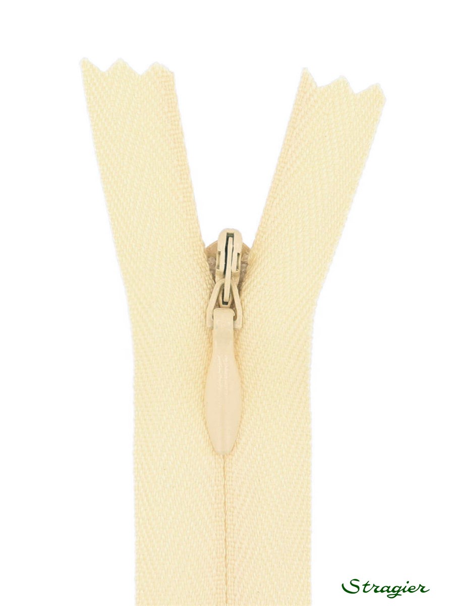 Zip Invisible - - Vanille - 60 cm