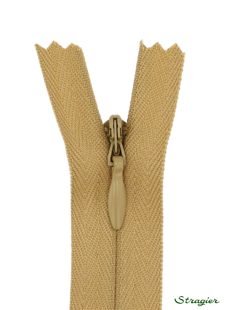 Zip Invisible - - Beige Curry - 60 cm