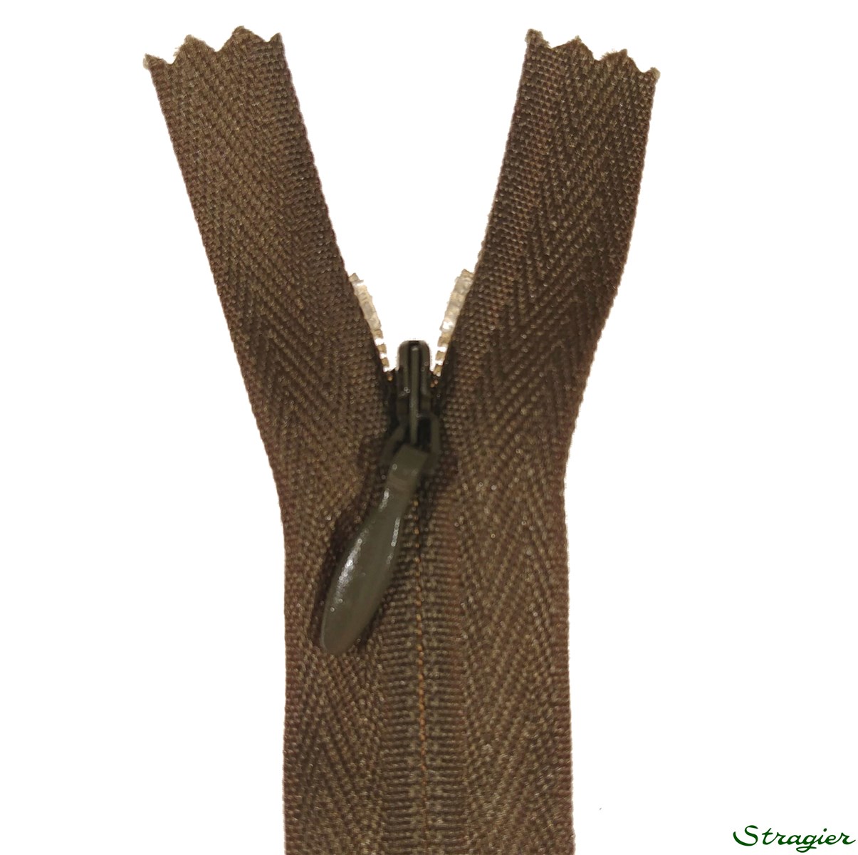 Zip Invisible - - Noix - 60 cm