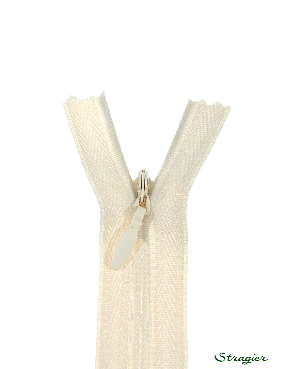 Zip Invisible - - Ecru - 60 cm