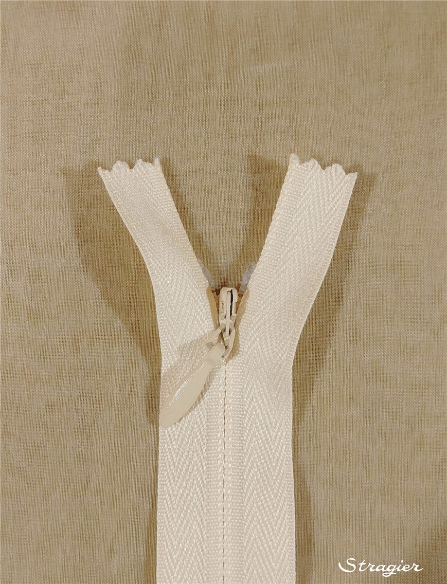Zip Invisible - - Crème - 60 cm