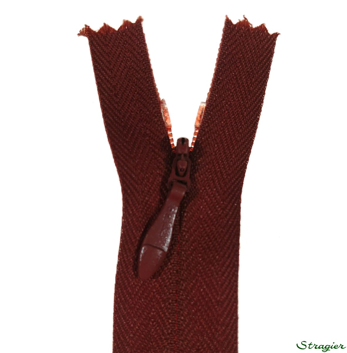 Zip Invisible - - Terre de Sienne - 60 cm