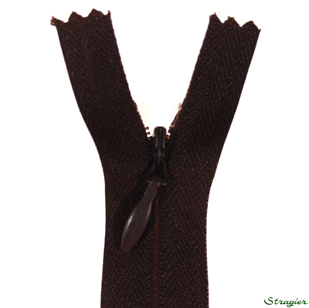 Zip Invisible - - Chocolat - 60 cm