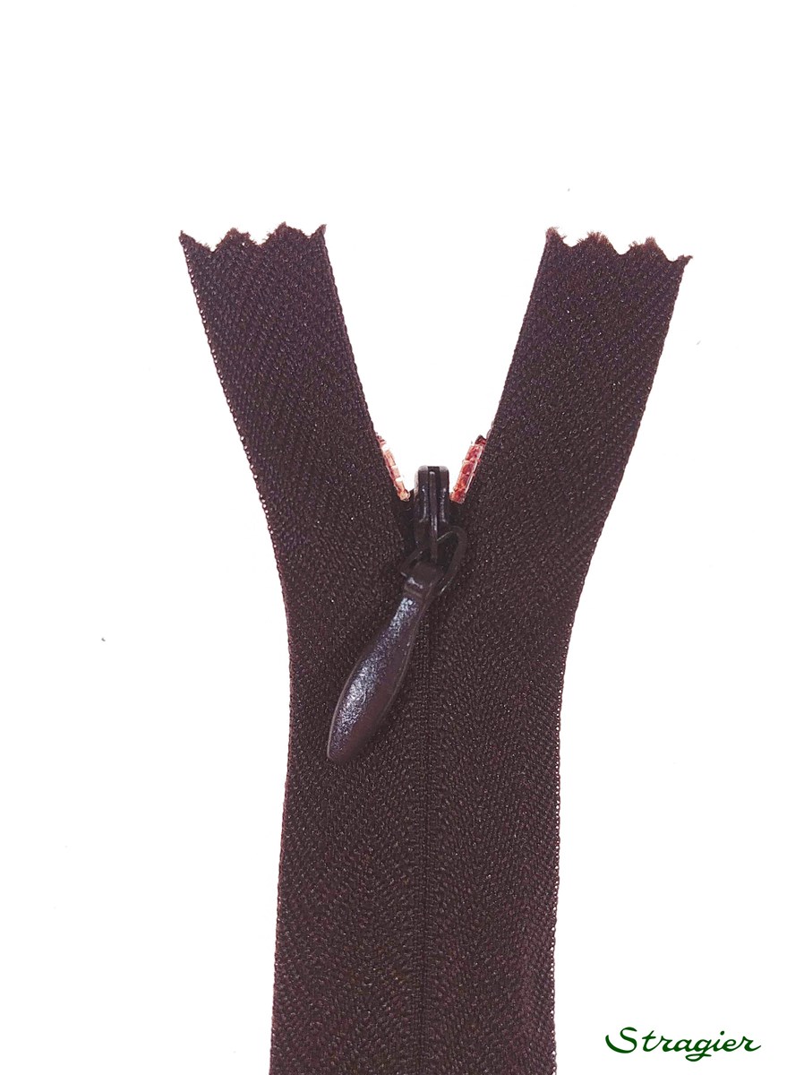 Zip Invisible - - Chocolat foncé - 60 cm