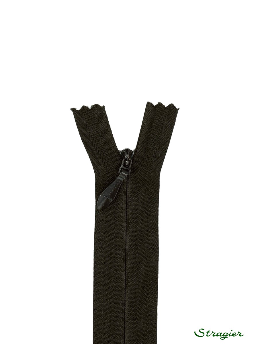 Zip Invisible -  - Brun ultra foncé - 60 cm