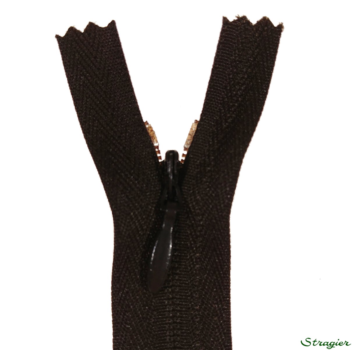 Zip Invisible - - Brun foncé - 60 cm
