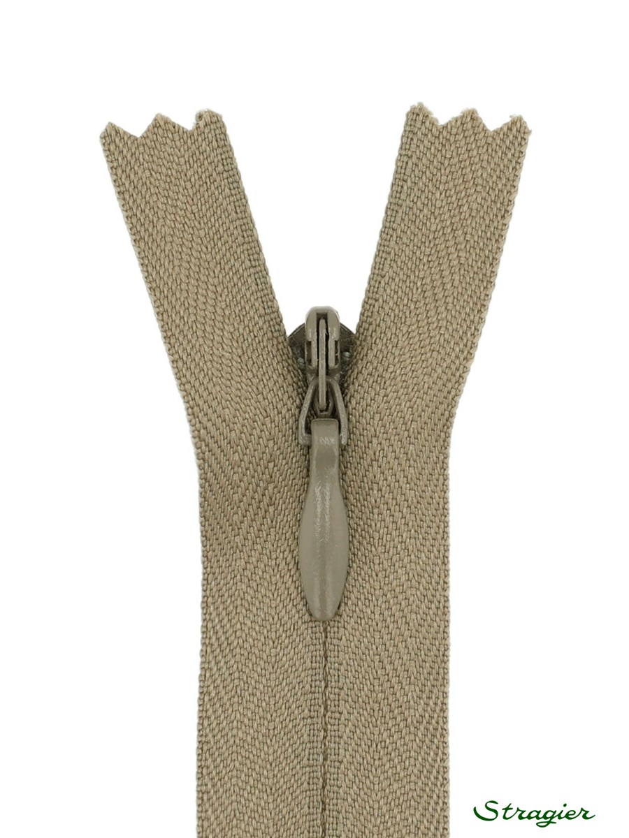 Zip Invisible - - Grège - 60 cm