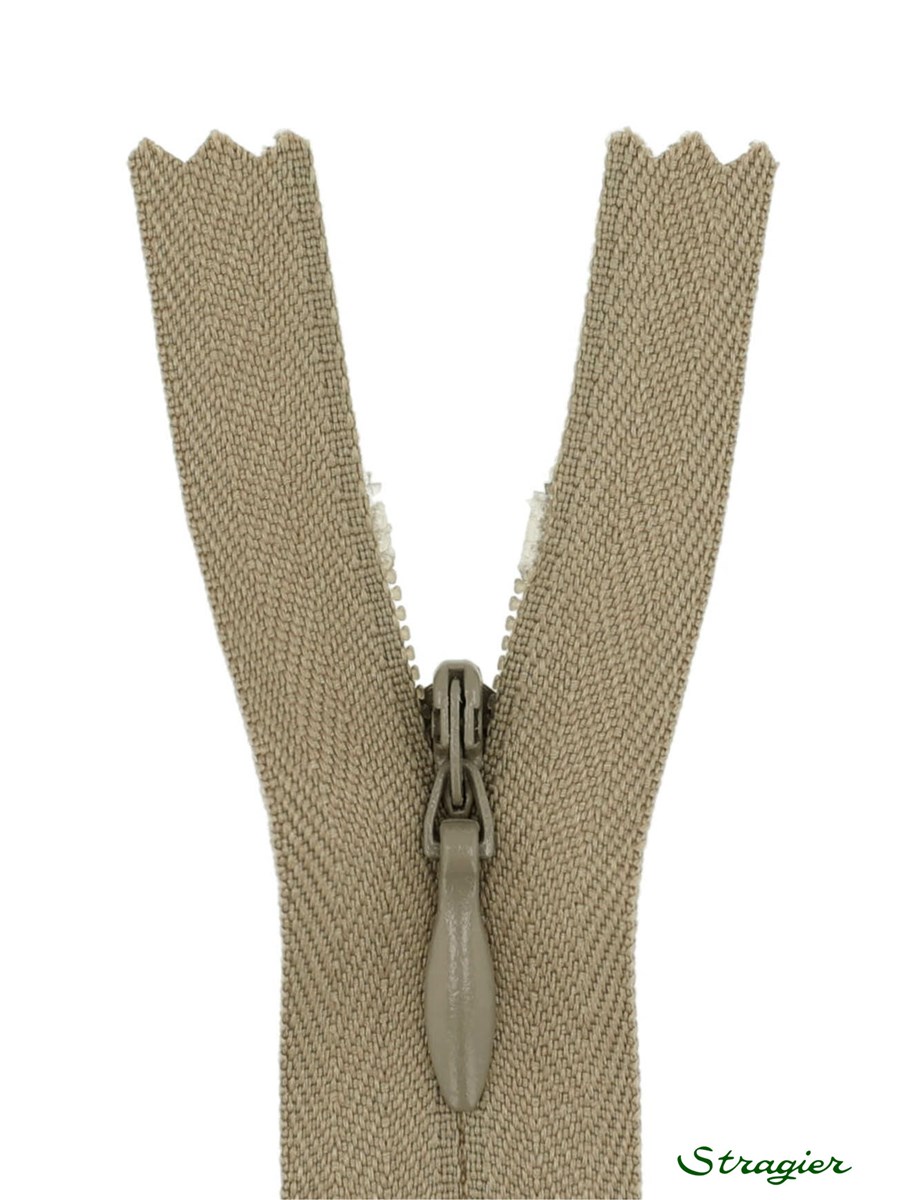 Zip Invisible -  - Grège - 60 cm