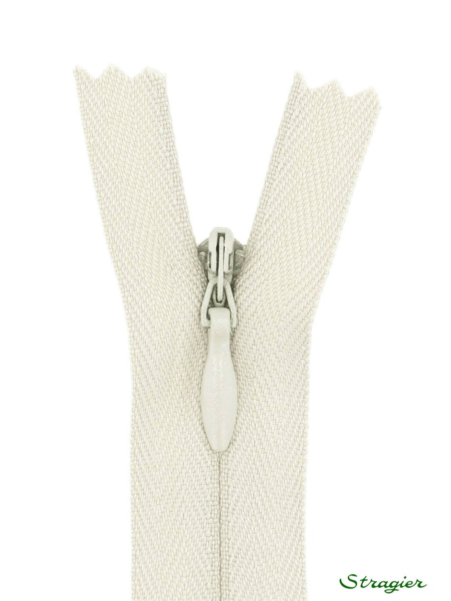 Zip Invisible - - Blanc d'os - 60 cm