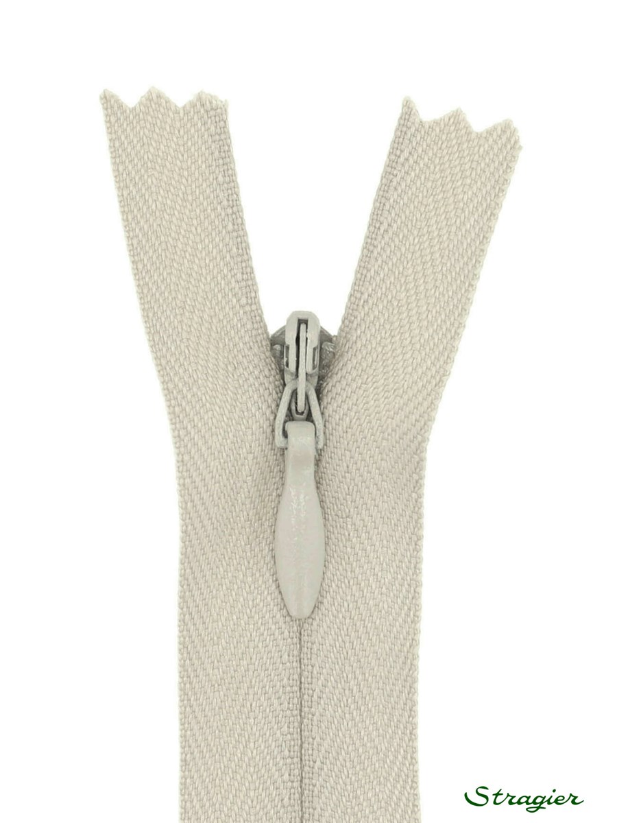 Zip Invisible - - Gris Perle - 60 cm
