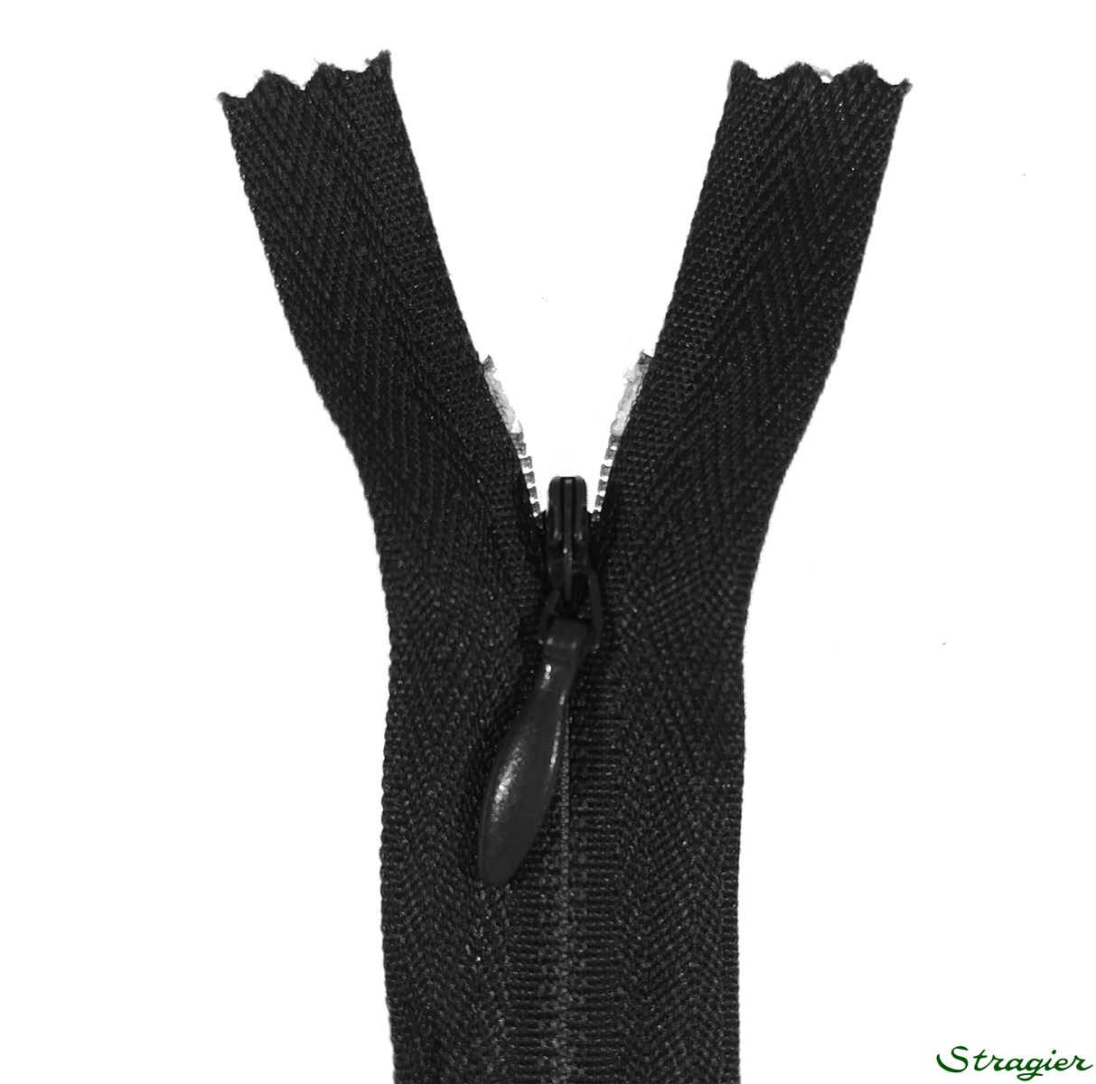 Zip Invisible - - Gris Fusil - 60 cm