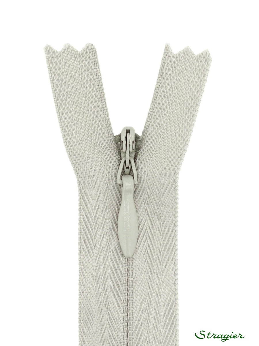 Zip Invisible - - Gris clair - 60 cm