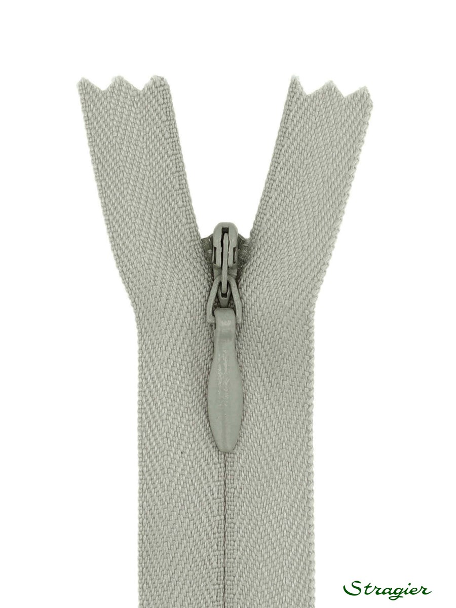 Zip Invisible - - Gris frais - 60 cm