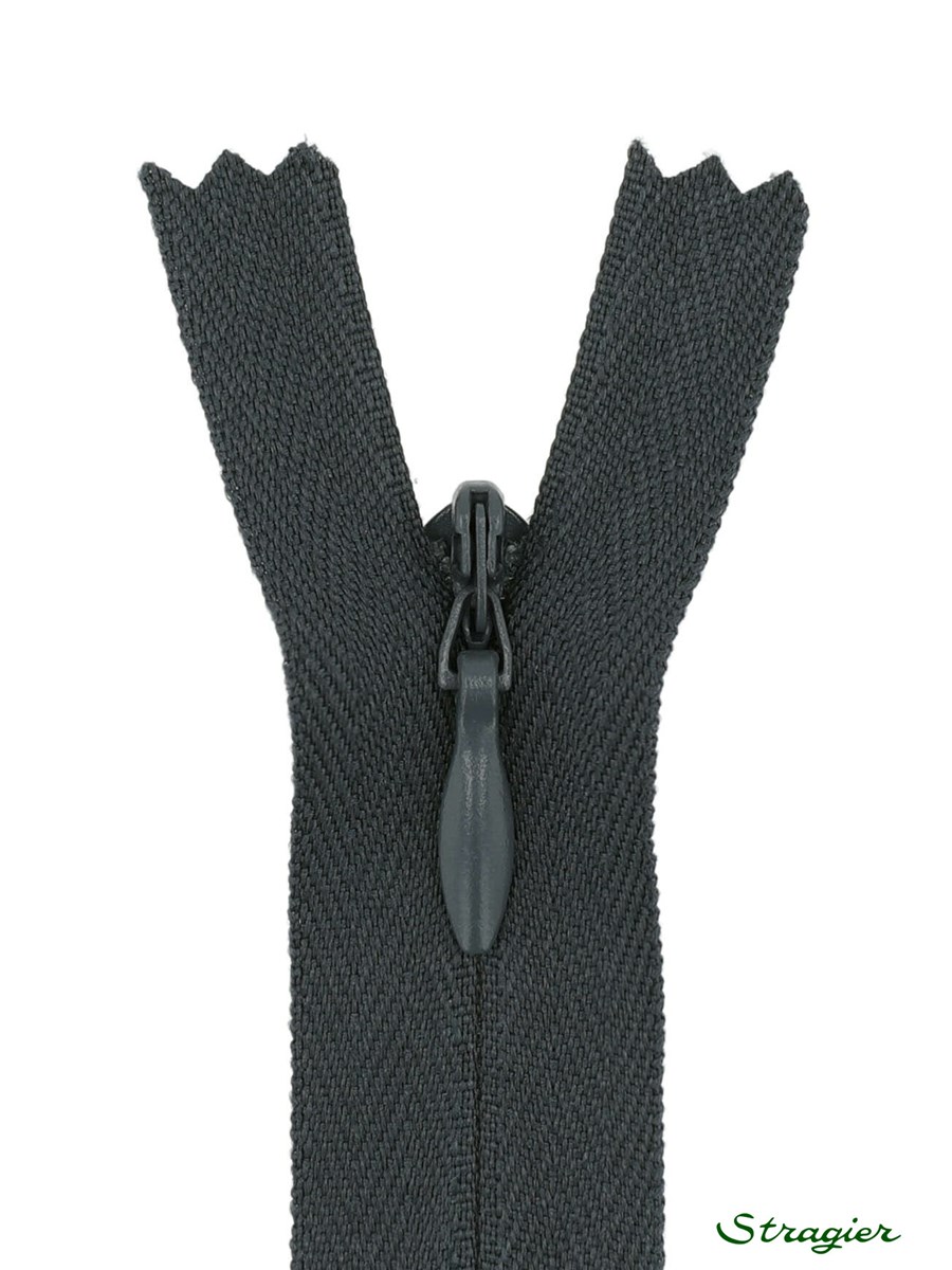 Zip Invisible - - Gris Plomb - 60 cm