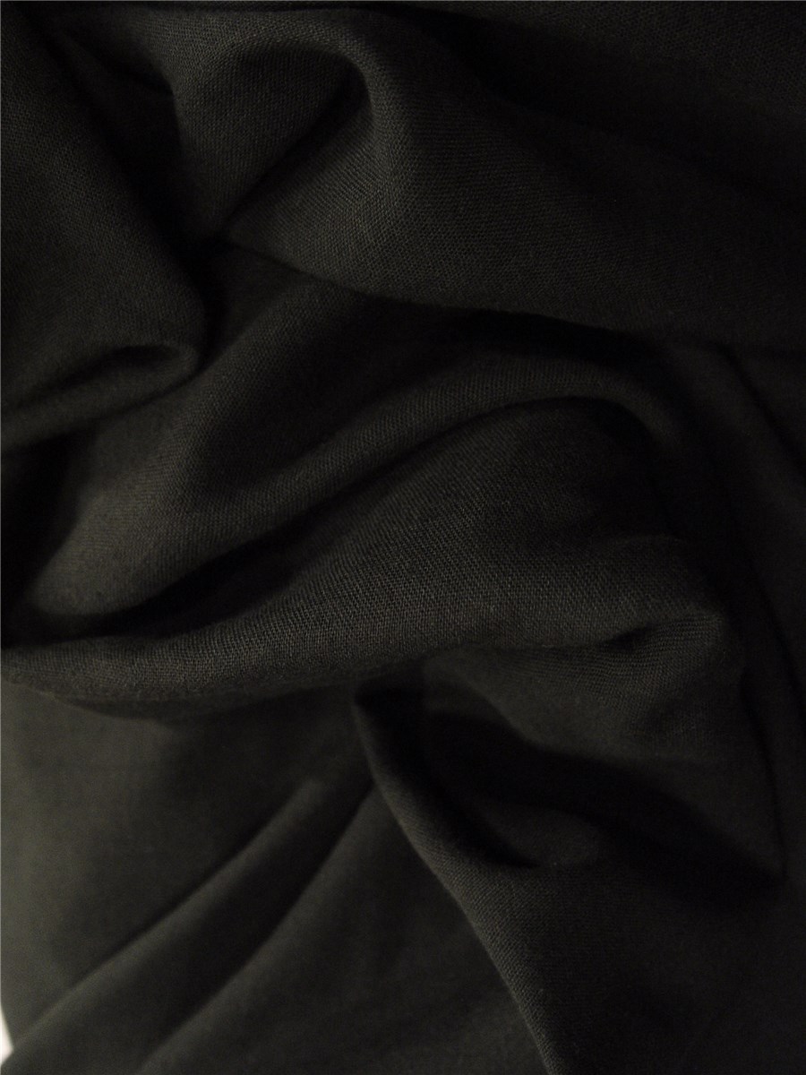 Double Gaze pur Coton - uni - Noir 