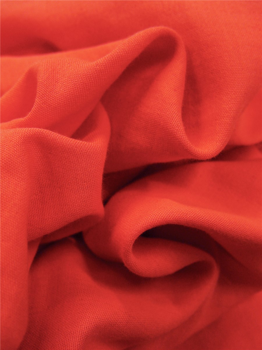 Double Gaze pur Coton - uni - Corail