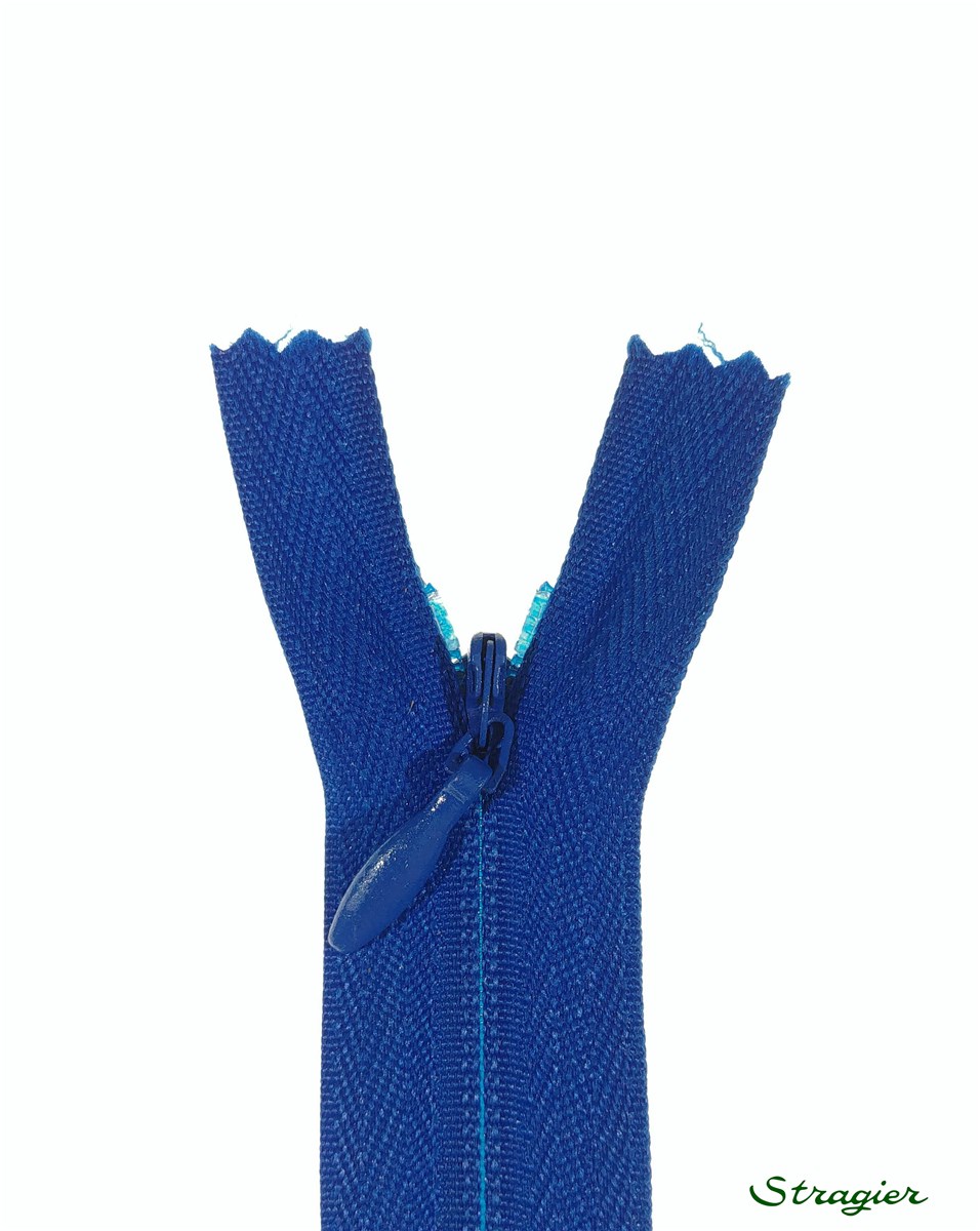 Zip Invisible - - Bleu Aster - 22 cm