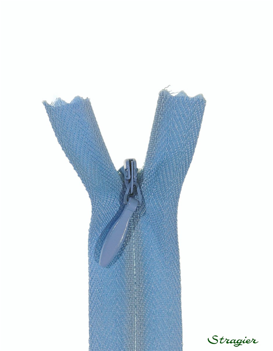 Zip Invisible -  - Bleu cendré - 22 cm