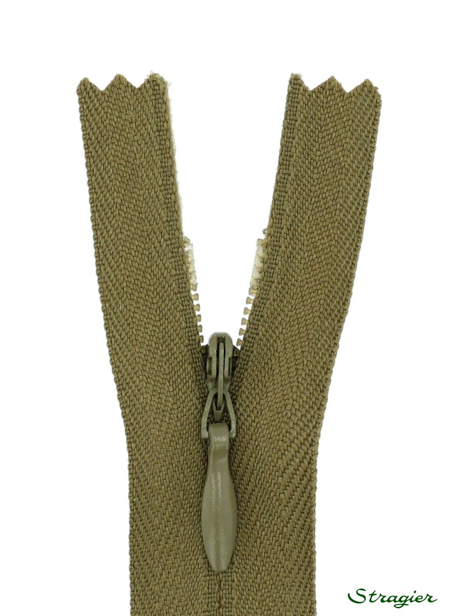 Zip Invisible -  - Noisettes - 22 cm