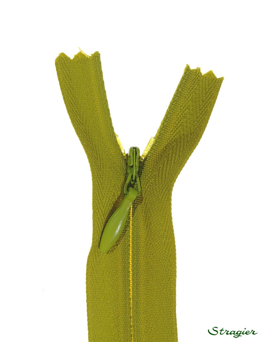 Zip Invisible -  - Vert jauni - 22 cm