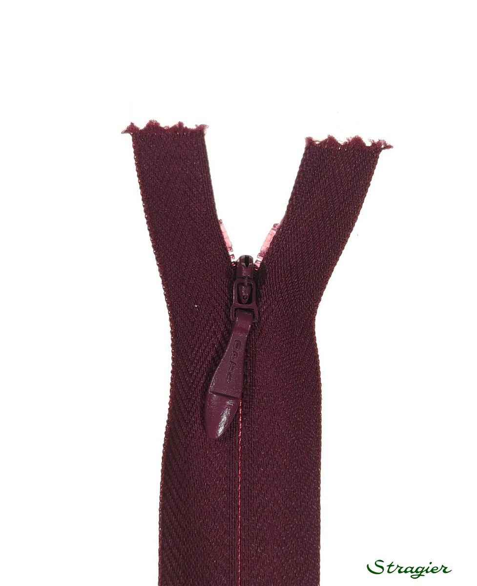 Zip Invisible -  - Pourpre Foncé - 22 cm