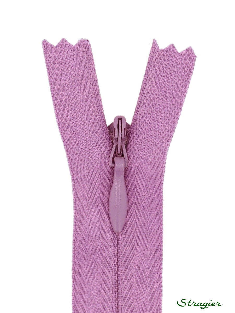 Zip Invisible - - Tulipe Violette - 22 cm