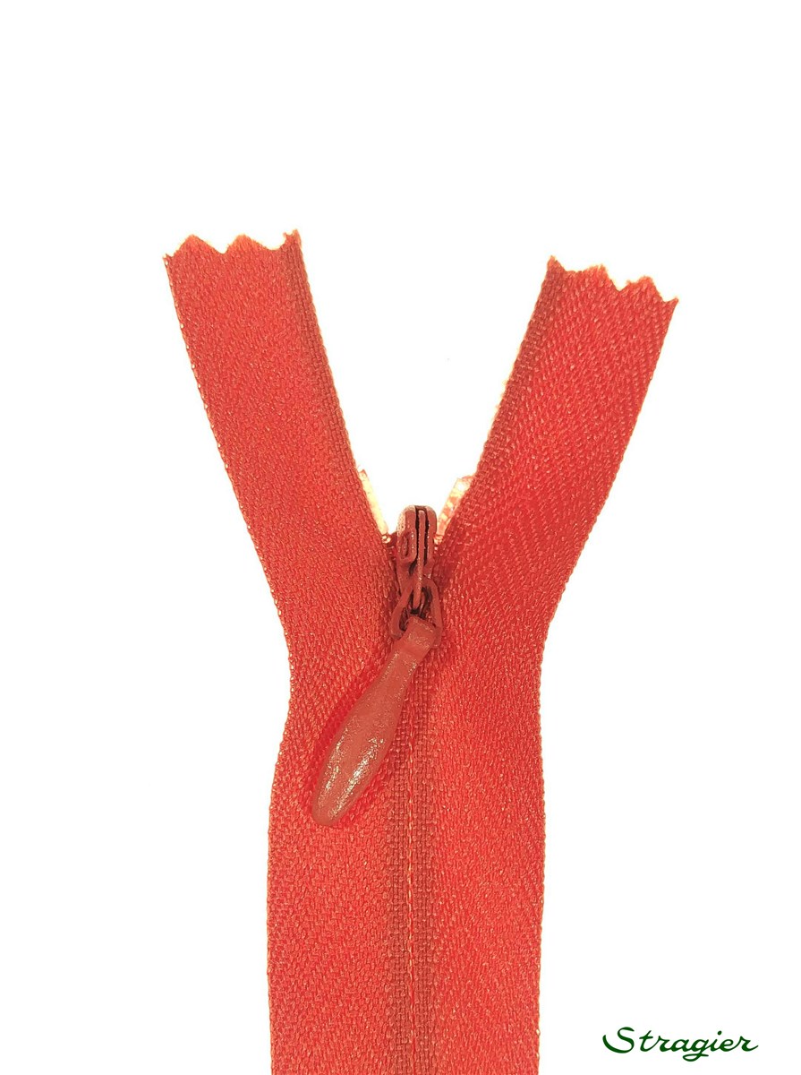 Zip Invisible -  - Corail orangé - 22 cm