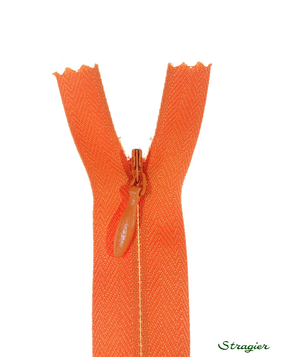 Zip Invisible - - Nectarine - 22 cm