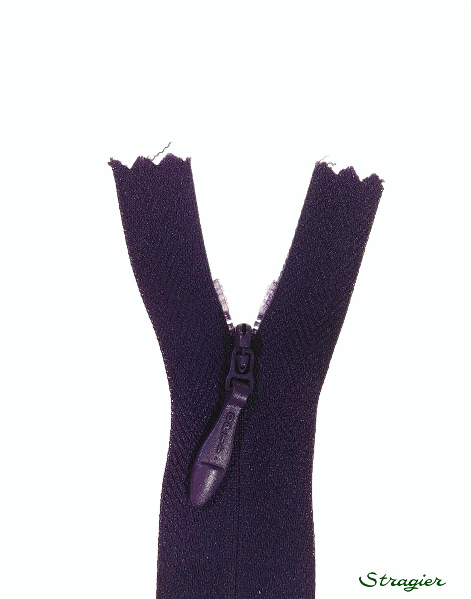 Zip Invisible -  - Myrtille Sombre - 22 cm