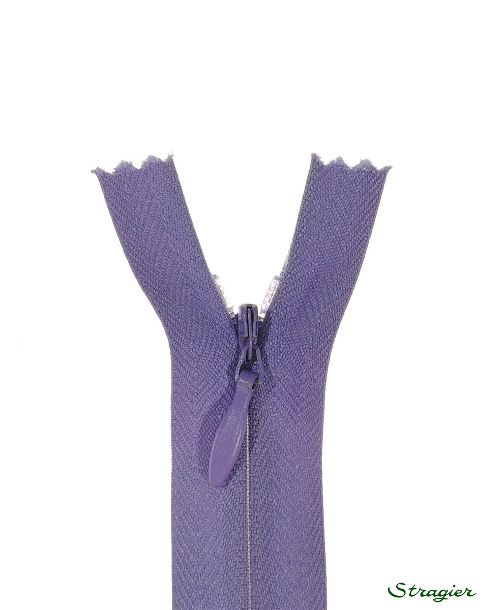 Zip Invisible - - Lavande bleuté - 22 cm