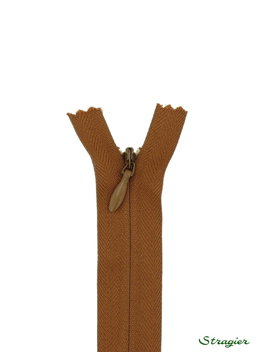 Zip Invisible - - Rouille Brunie - 60 cm