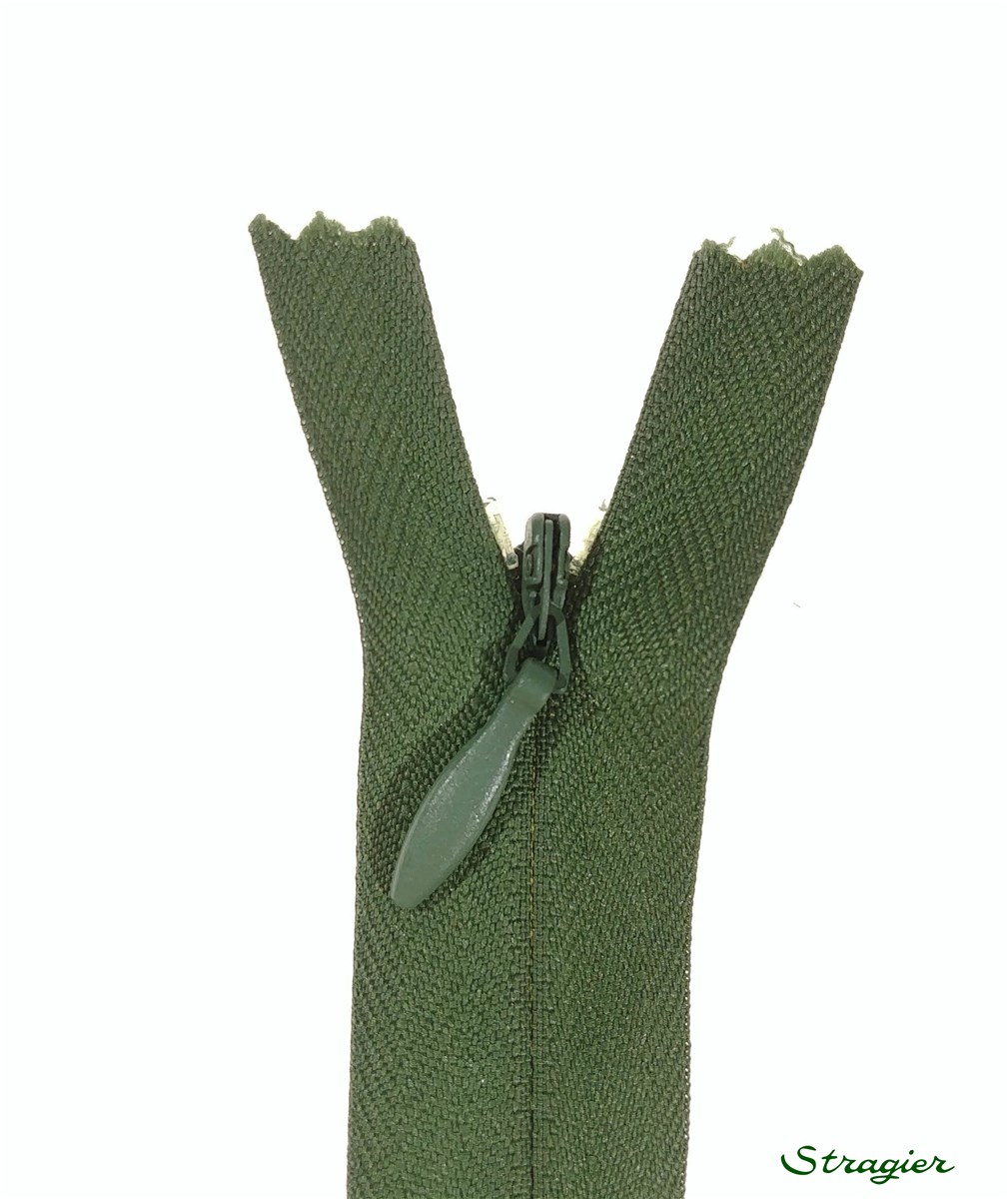Zip Invisible -  - Résine Verte - 60 cm