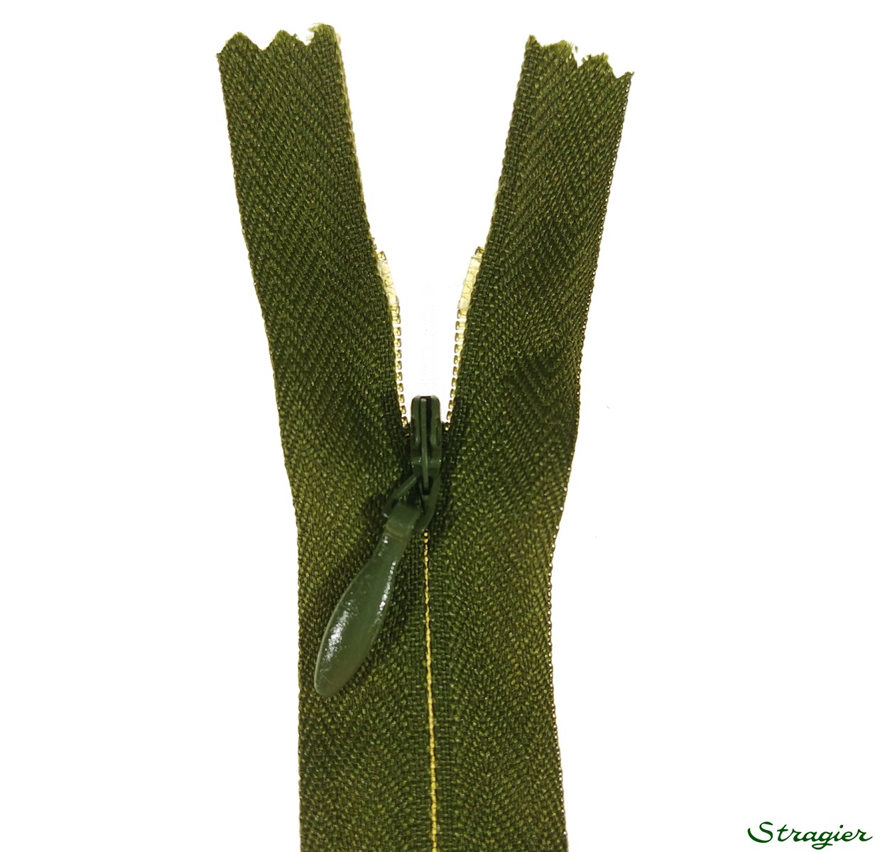 Zip Invisible - - Olive Mure - 60 cm