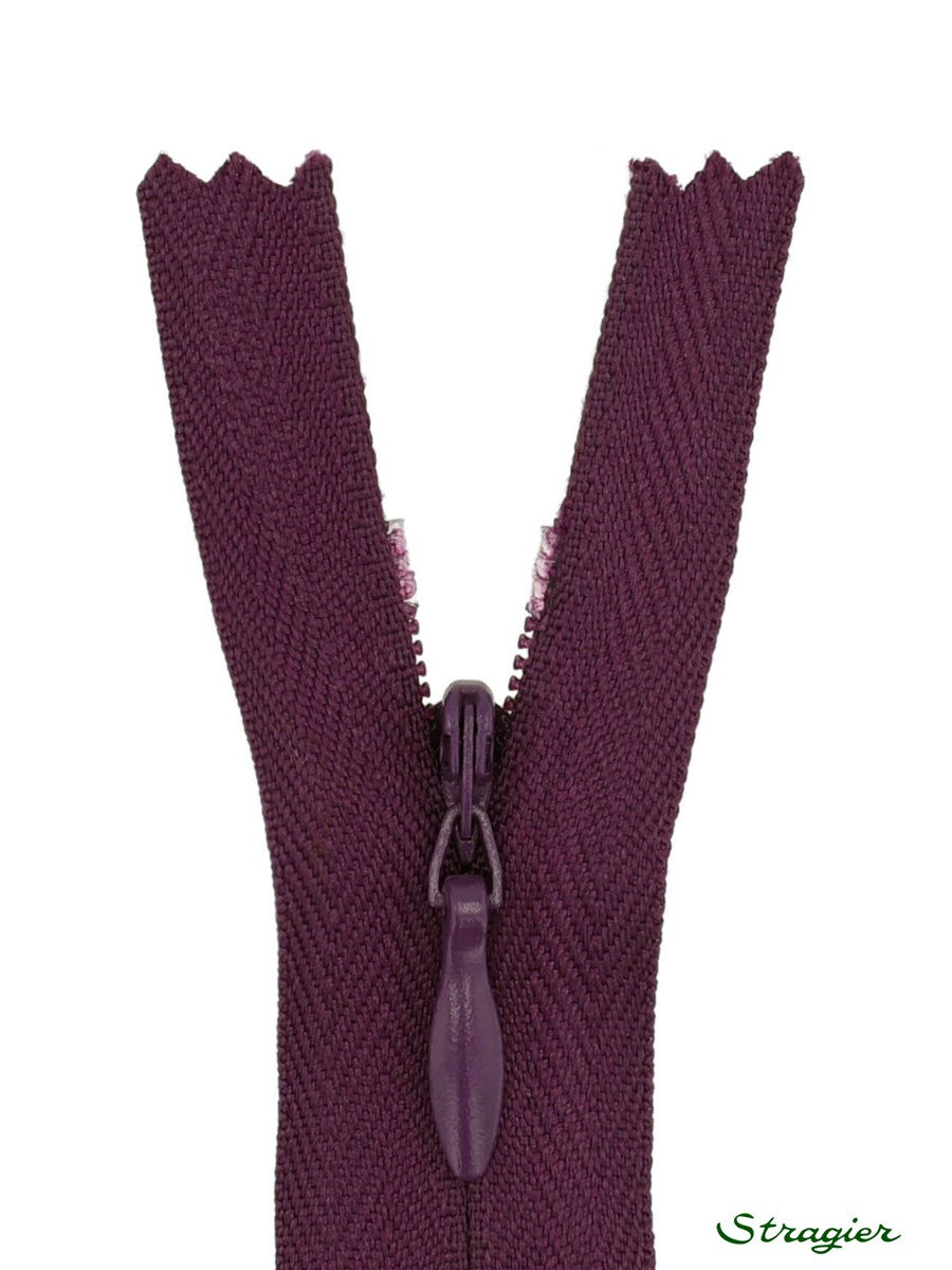 Zip Invisible -  - Aubergine claire - 60 cm
