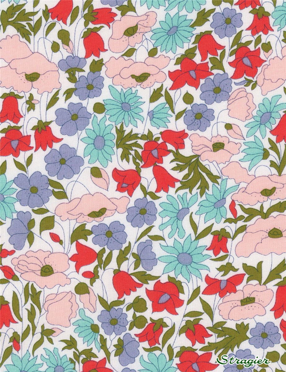 Liberty Tana Lawn - 4095 Poppy and Daisy - A 