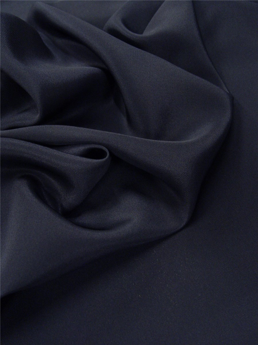 Crêpe de Chine - uni - Navy